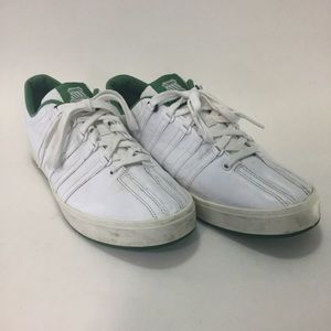 green and white k swiss